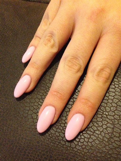 pink oval nails|pink oval nail design.